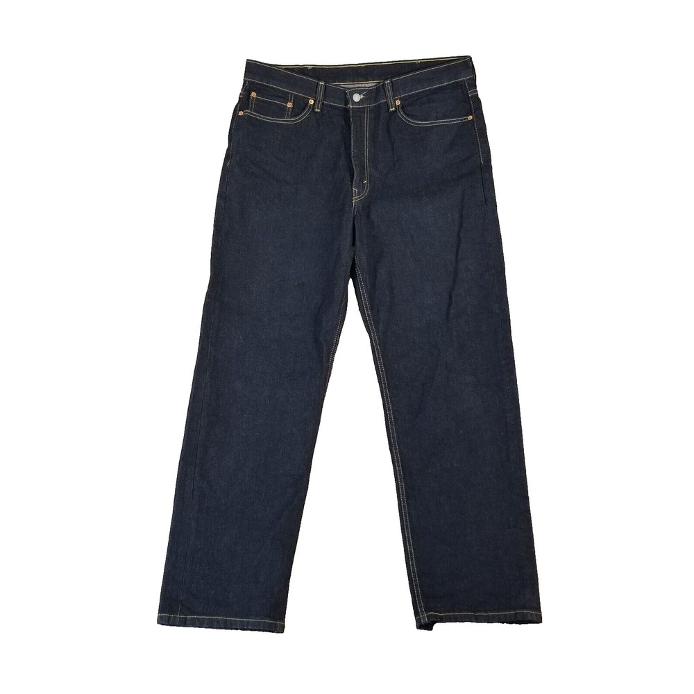 Levi's 550 jeans men's 38x32 relaxed fit straight blue stretch denim pants